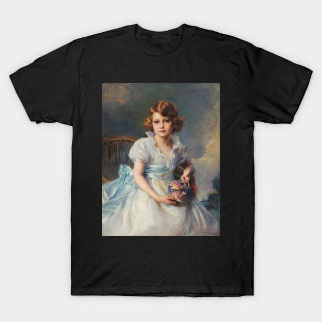 Queen Elizabeth (Princess Elizabeth - the future Queen Elizabeth II), 1933, Philip de Laszlo, Vintage, Retro T-Shirt by Vladimir Zevenckih